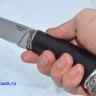 Нож Варан сталь Х12МФ (спуски от обуха), рукоять стабилизированный граб, литьё мельхиор  