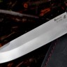 Нож Скорпион сталь S390 рукоять стабилизированная карельская берёза, литьё мельхиор