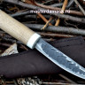Нож Якутский сталь Булат, рукоять орех+акриловый камень 