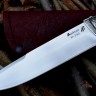 Нож Варан сталь М390 рукоять венге, литьё мельхиор карты (в наличии)  