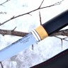 Нож Якутский малый сталь Х12МФ, рукоять стабилизированный граб+вставка 