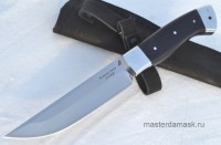 Нож Волк сталь Х12МФ цельнометаллический, накладки стабилизированный граб 