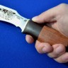 Нож Буйвол сталь 95х18, гравировка рукоять бубинга+венге