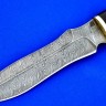 Нож Смерч сталь Дамаск, рукоять береста+стабилизированный граб