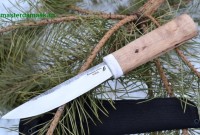 Нож Якутский сталь 95Х18 рукоять карельская берёза+акриловый камень (в наличии)