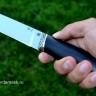 Нож Варан сталь D2 (спуски от обуха), рукоять стабилизированный граб, литьё мельхиор
