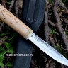Нож Якутский сталь Х12МФ (ПОД ЛЕВУЮ РУКУ!), рукоять карельская берёза+акриловый камень 
