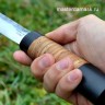 Нож Якутский сталь Х12МФ рукоять береста+стаб. граб (в наличии)