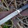 Нож НР-40 сталь Булат, рукоять стабилизированный граб, литьё мельхиор реплика 