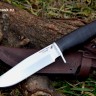 Нож Охотник сталь Х12МФ рукоять натуральная кожа+дюраль