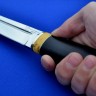 Нож Самурай сталь Х12МФ, дол, рукоять стабилизированный граб+вставка