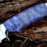 Нож Егерь сталь М390, рукоять стабилизированная карельская берёза, литьё мельхиор (в наличии)