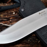 Нож Охотник сталь М390, рукоять стабилизированная карельская берёза, литьё мельхиор (в наличии)