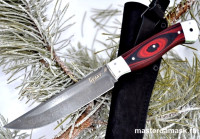 Нож Волк сталь Булат цельнометаллический, накладки G10 (в наличии) 