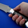 Нож Клык сталь Булат цельнометаллический накладки стабилизированный граб 