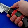 Нож Бобр сталь 9ХС, рукоять наборная стабилизированный граб+стабилизированная карельская берёза 