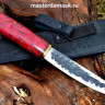 Нож Якутский сталь Х12МФ, рукоять стабилизированная карельская берёза 