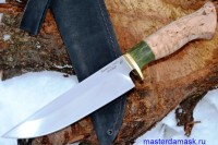 Нож Орёл сталь Х12МФ, рукоять карельская берёза+вставка (в наличии)