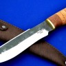Нож Бизон сталь 95Х18 (следы ковки) рукоять береста+сапели 