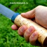 Нож Якутский сталь дамаск, рукоять карельская берёза (в наличии)
