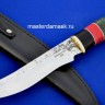 Нож Акула сталь 9ХС, рукоять наборная стабилизированный граб+стабилизированная карельская берёза 