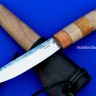Нож Якутский сталь Х12МФ рукоять наборная, комбинированные ножны орех+кожа